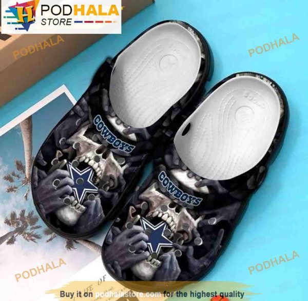 Dallas Cowboys Skull Eat Logo 3D Crocs Slippers