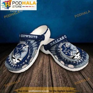 Dallas Cowboys Skull Pattern 3D Crocs