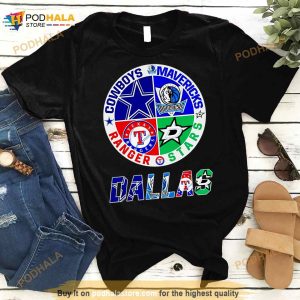 Dallas Dallas Cowboys Dallas Mavericks Dallas Stars New York Rangers Shirt 3