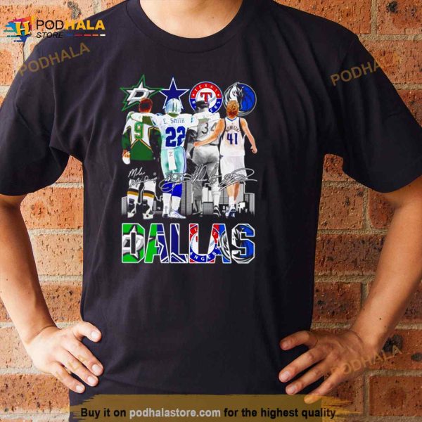 Dallas Sports Teams Best Players Signatures Shirt