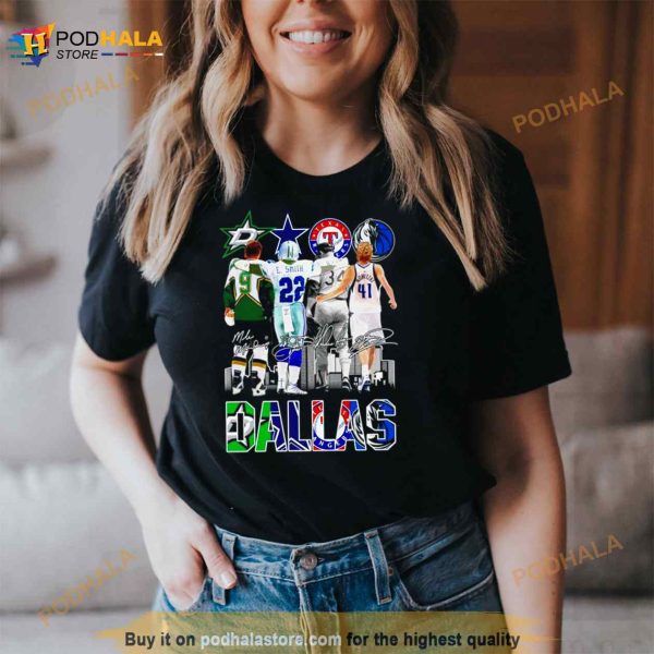 Dallas Sports Teams Best Players Signatures Shirt