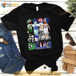 Dallas Sports Teams Best Players Signatures Shirt 3