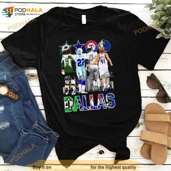 Dallas Sports Teams Best Players Signatures Shirt