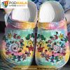 Dancing Bears Tie Dye 3D Crocs Clog Shoes, Funny Crocs