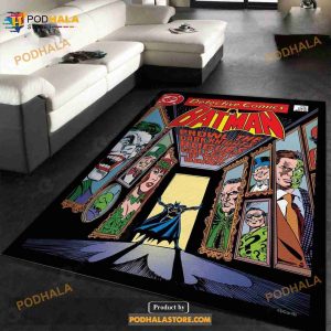 Dark Knight Rogue Gallery Area Rug Carpet Living Room Rug