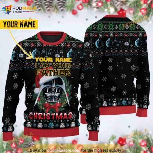Darth Vaders I Am Your Father Star War Custom Ugly Knitted Christmas 3D Sweater