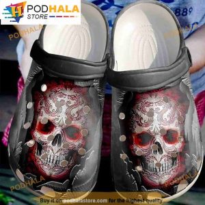 Day Of The Dead Skull Dragon 3D Crocs, Funny Crocs