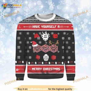 D&d Santa Claus Funny Ugly Christmas Sweater, Xmas Gift