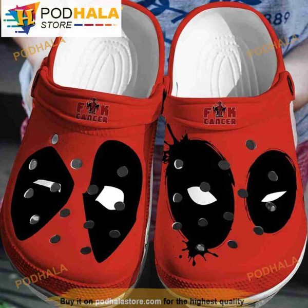 Deadpool Face Marvel 3D Crocs, Funny Crocs