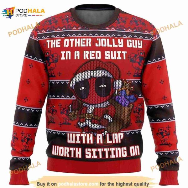 Deadpool Jolly Red Guy Sweater