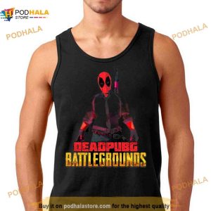Deadpubg Battlegrounds Deadpool FPS Comic PUBG PlayerUnknown’S Battlegrounds Inspired Parody Gaming Shirt