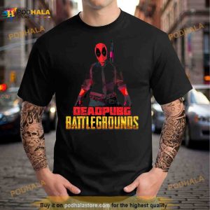 Deadpubg Battlegrounds Deadpool Fps Comic Pubg Playerunknown's Battlegrounds Inspired Parody Gaming Shirt 2