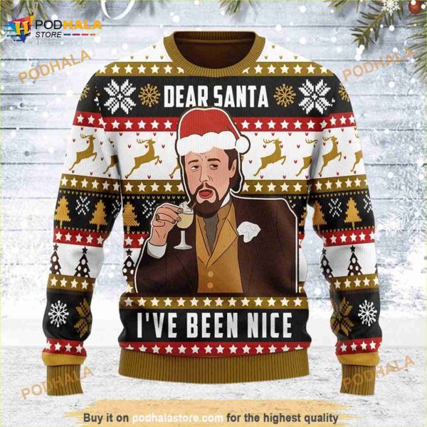 Dear Santa I’ve Been Nice Ugly Knitted Christmas Sweater