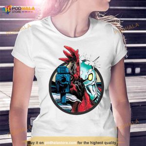 Deathsquawk Round Design Robot Chicken Shirt 2