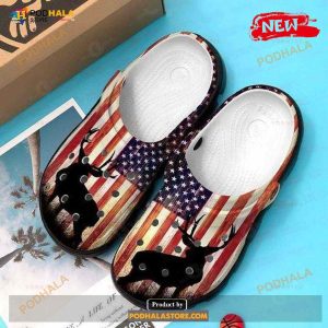 Deer American Flag Unisex Fashion Style For Man Women Crocs Clog Shoes