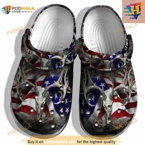 Deer Hunter America Flag Clog Crocs Clog Shoes 2