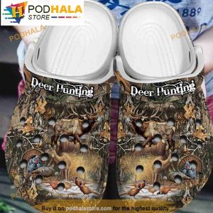 Deer Hunting 3D Crocs Clog Shoes, Funny Crocs
