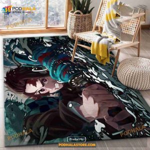 Demon Slayder Anime V9 Area Rug Living Room Rug- Indoor Outdoor Rugs