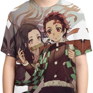 Demon Slayer Kimetsu no Yaiba Boys Girls 3D Anime Shirt