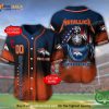 Denver Broncos 3D Personalized Gift, Custom Name Number Metallica 3D Baseball Jersey
