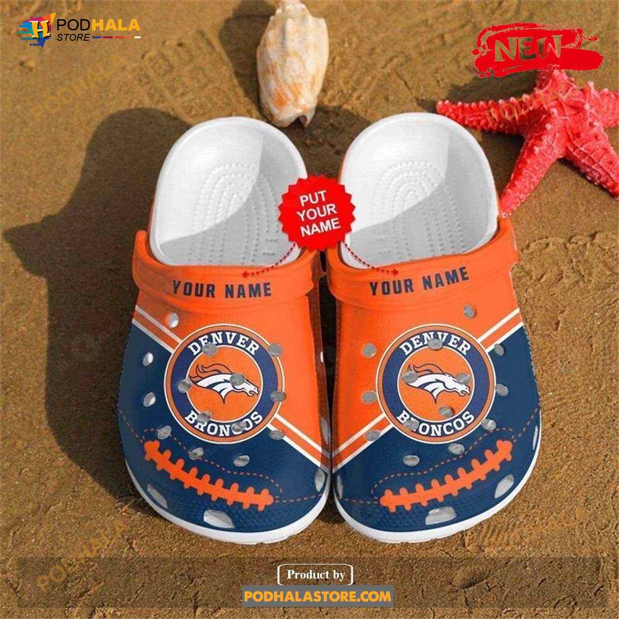 Denver Broncos For Rubber Comfy Footwear For Man Women Crocs Clog