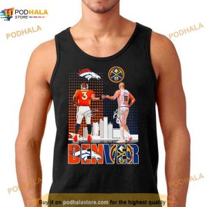 Denver City Skyline Russell Wilson Vs Nikola Jokic Signatures New Shirt
