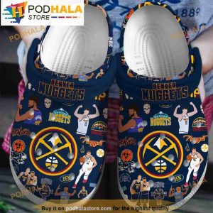 Denver Nuggets Nba Dark Blue 3D Crocs Clog Shoes, Funny Crocs