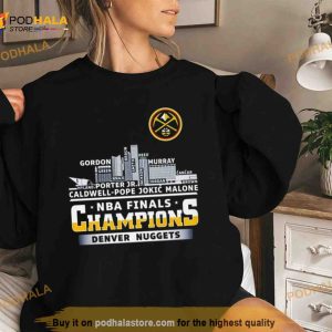 Denver Nuggets Players Names Skyline 2023 Nba Finals Champions Shirt 3