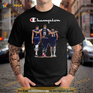 Denver Nuggets Porter Jr Jokic and Murray Champions 2023 signatures Shirt
