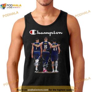 Denver Nuggets Porter Jr Jokic And Murray Champions 2023 Signatures Shirt 2