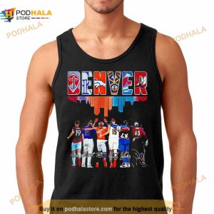 Denver Sports Teams Skyline City Players Signatures Shirt 3