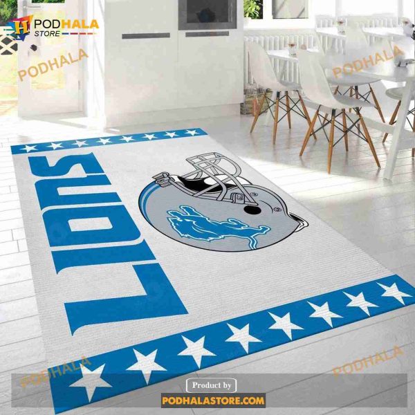 Detroit Lions Banner NFL Team Logo Rug Bedroom Rug Home Us Decor