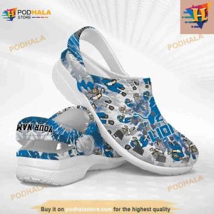 Detroit Lions Grateful Dead Custom Personalized Crocs Classic Clogs Shoes 2
