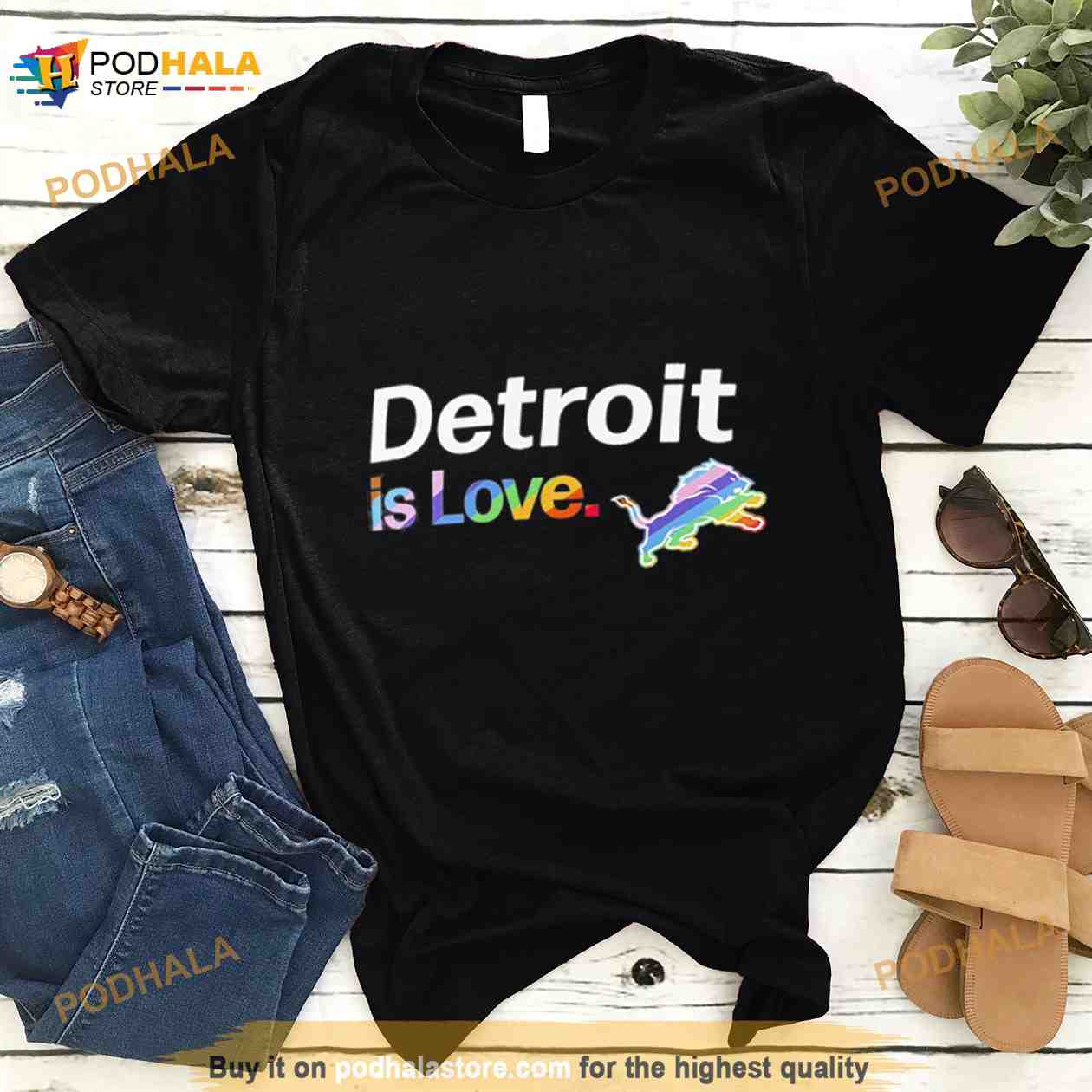 Detroit Lions Is Love City Pride Team Logo Shirt - Bring Your Ideas,  Thoughts And Imaginations Into Reality Today