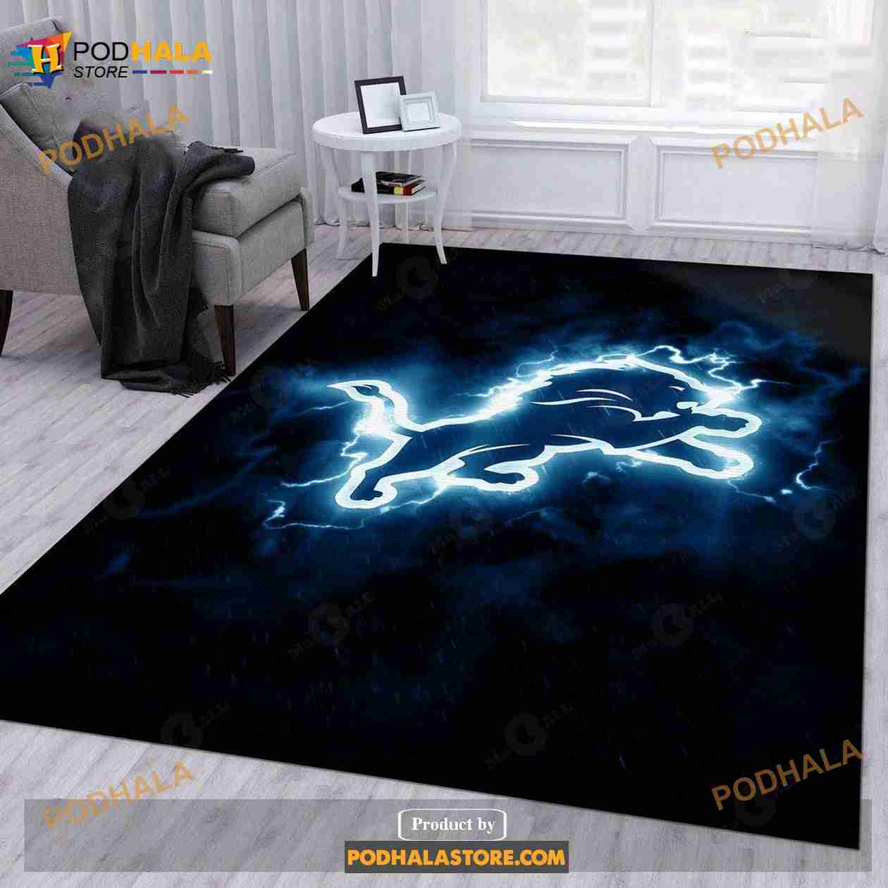 Detroit Lions NFL Area Rug For Christmas Living Room Rug Christmas Gift Us  Decor - Bring Your Ideas, Thoughts And Imaginations Into Reality Today