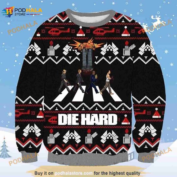 Die Hard Movie Ugly Christmas Wool 3D Sweater