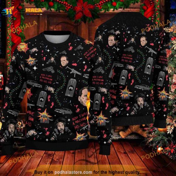 Die Hard Nakatomi Plaza Ugly Christmas Sweater