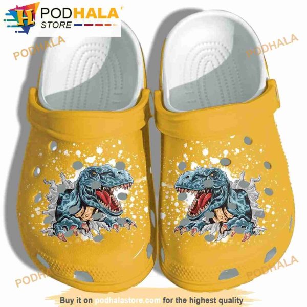 Dinosaur T-rex Jurassic Park 3D Crocs Slippers, Funny Crocs