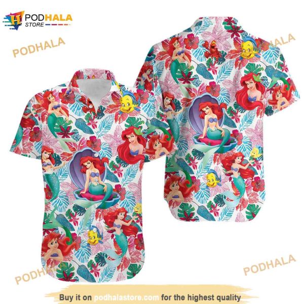 Disney Ariel Hawaiian Shirt, Ariel Princess Shirt, Disneyland Hawaiian Shirt