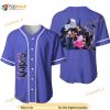 Disney Evil Villains All Over Print 3D Baseball Jersey - Lavender Purple