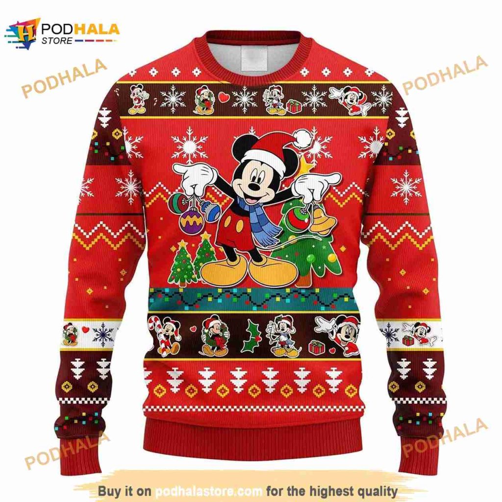 Disney Mickey And Friends Christmas 3D Ugly Sweater
