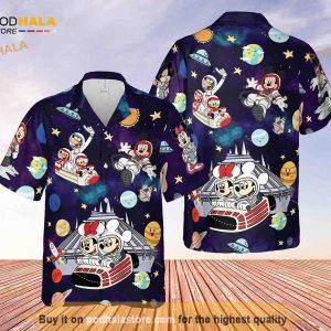 Disney Mickey And Friends Space Mountain Hawaii Shirt, Beach Shirt