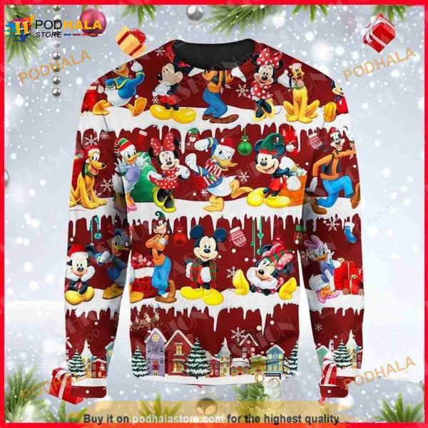 Disney Mickey & Friends Christmas 3D Sweater