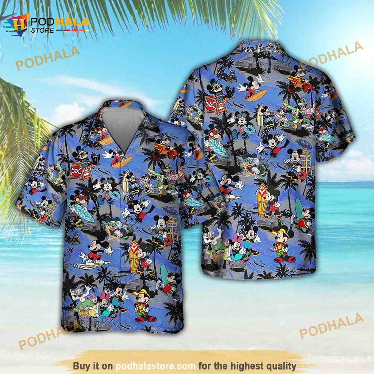 Personalized Green Bay Packers & Mickey Mouse Hawaiian Shirt And