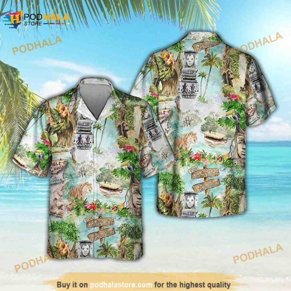 Disney Mickey Hawaiian Shirt, Vacation Jungle Mickey Pattern Tropical Summer Shirt