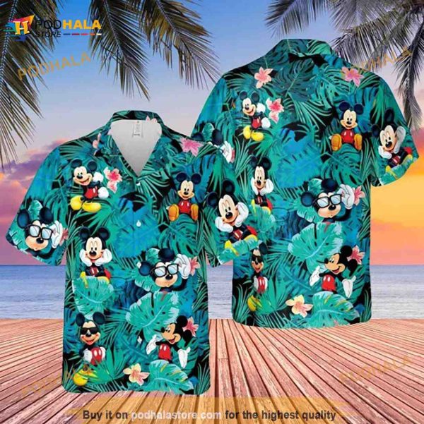Disney Mickey Minnie Mouse Hawaiian Shirt, Summer Beach Trip Family Hawaiian