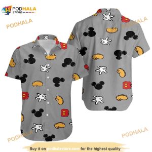 Disney Mickey Mouse Floral Aloha Hawaiian Shirt, Summer Button Up, Disney Crew Shirt
