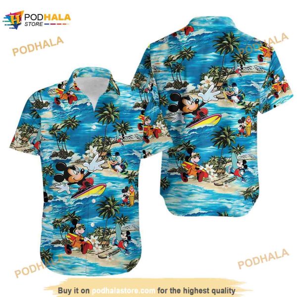 Disney Mickey Mouse Hawaiian Shirt, Mickey Mouse Hawaiian Shirt, Summer Trip Family Hawaiian Shirt