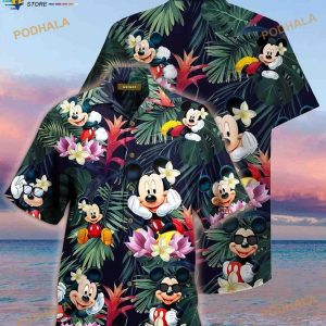 Disney Mickey Mouse Hawaiian Shirt,summer Beach Trip Family Hawaiian Shirt, Aloha Hawaiian Beach Shirt