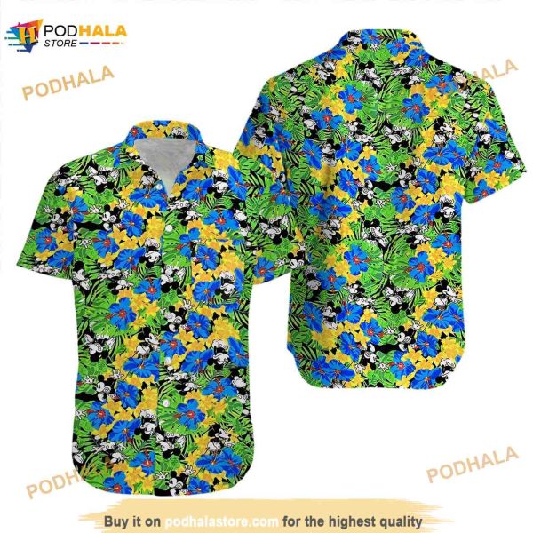 Disney Mickey Mouse Rayon Mens Hawaiian Shirt